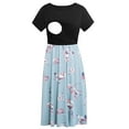 thumbnail image 1 of Women's Short Sleeve Maternity Nursing Dresses Breastfeeding Clothes, 1 of 4