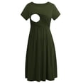thumbnail image 1 of Women's Short Sleeve Maternity Nursing Dresses Breastfeeding Clothes, 1 of 6