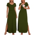 thumbnail image 1 of Women's Split Maternity Long Dresses Nursing Dresses for Breastfeeding, 1 of 5