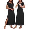 thumbnail image 1 of Women's Split Maternity Long Dresses Nursing Dresses for Breastfeeding, 1 of 5