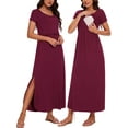 thumbnail image 1 of Women's Split Maternity Long Dresses Nursing Dresses for Breastfeeding, 1 of 5