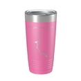thumbnail image 1 of Smallwood Lake Tittabawassee Map Tumbler Travel Mug Insulated Laser Engraved Coffee Cup Michigan 20 oz Pink, 1 of 1