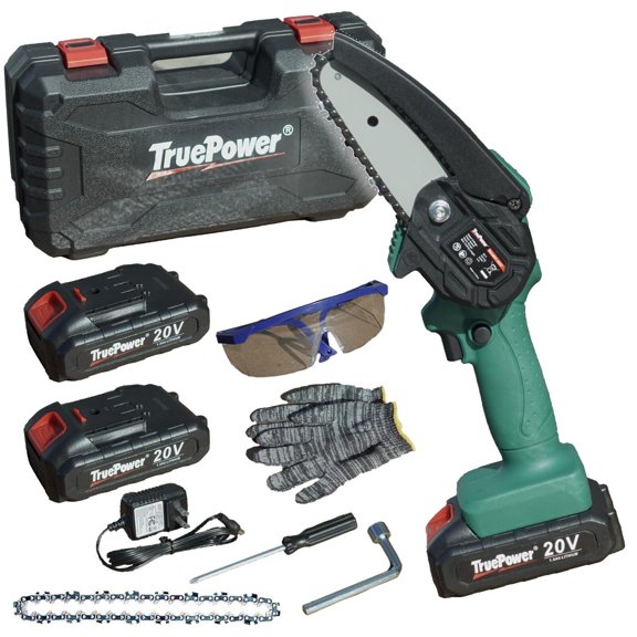 Smallzonex 20V Cordless Mini Chainsaw 4" w/ Safety Kit, Battery, Charger  Carrying Case | Portable  Lightweight