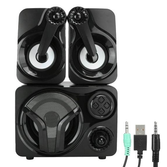 Smalody Bass Bluetooth Speaker Desktop Laptop Computer 2.1 Sound Channel Wireless Plug Card Audio