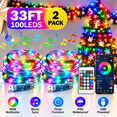 Usb String Lighta Smart 100LEDs Fairy RGB String Light USB String Light with App Remote ...