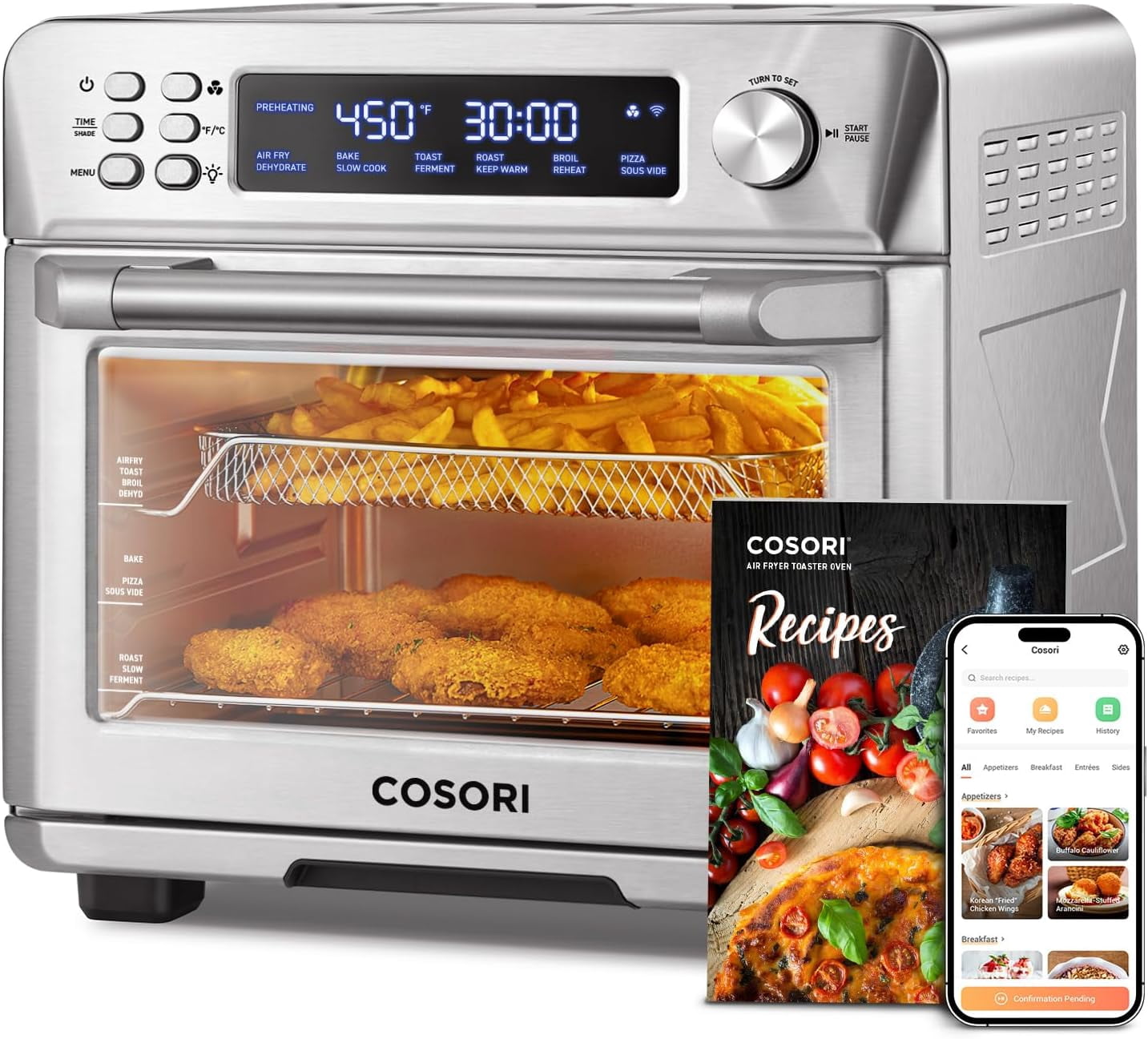 Compact toaster oven broiler