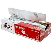 Smart 12” x 10.75” Precut Pop-Up Aluminum Foil | 6 Boxes of 500 Sheets, 3,000 Total Sheets