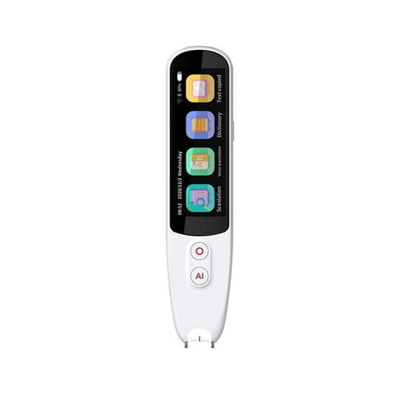 Smart 134 Kind Voice Scan Translator Pen Multifunction Offline Translation Real Time Language Translator Business Travel,1 x Scanning Translator Device 1 x Charging cable,White