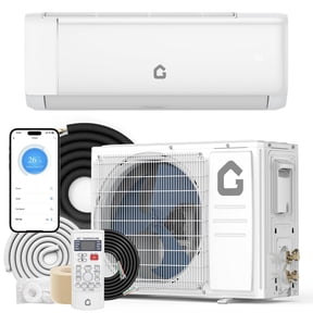 Smart 24,000 BTU Mini Split AC/Heating System WiFi Enabled & Alexas Compatible Ductless Air Conditioner 21 SEER 230V Inverter AC Unit for 1,500 Sq.Ft Ultra Quiet, Full Installation Kit
