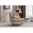 thumbnail image 1 of Smart 270° Swivel Power Recliner with Bluetooth Music Player, USB Ports, Intelligent Voice Control, and Hidden Storage - Camel Fabric, 1 of 7