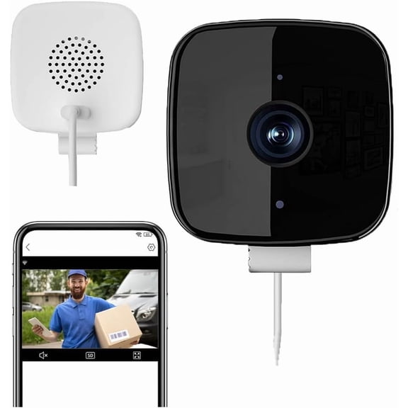 Smart 2K Window Security Camera 2.4GHz & 5GHz WiFi Indoor Camera with Color Night Vision, Motion Alerts, 24/7 Recording, Home Security Cam, Easy & Quick Install