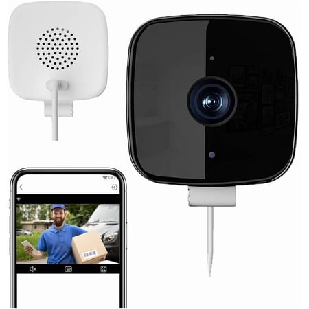 Smart 2K Window Security Camera, 2.4GHz Indoor Cameras with Color Night Vision,Motion Alerts, 24/7 Recording for Home Security