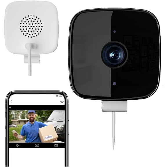 Smart 2K Window Security Camera, 2.4GHz Indoor Cameras with Color Night Vision,Motion Alerts, 24/7 Recording for Home Security