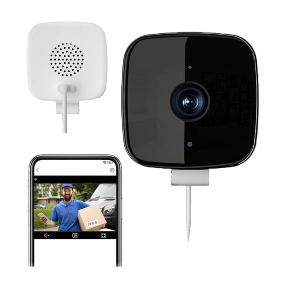 Smart 2K Window Security Camera, 2.4GHz WiFi Indoor Camera with Color Night Vision, Motion Alerts, 24/7 Recording, Home Security Cam, Easy & Quick Install
