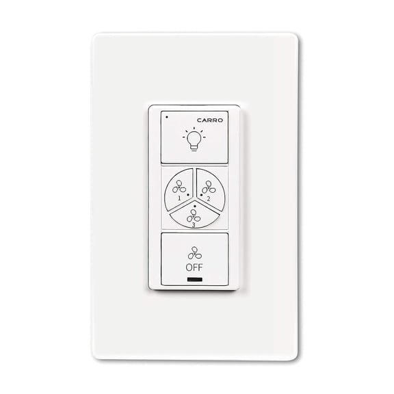 Smart 3-Speed AC Ceiling Fans Controller and Light Wall Switch, Trifecte 1-Gang Light Switch & 3 Speeds Fan Control, Compatible with Alexa/Google Assistant/Siri Shorcuts, Remote Control by App/Wi-Fi