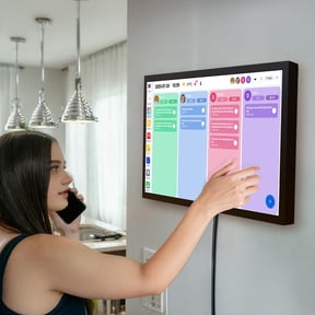Smart 32 Inch Digital Calendar - Interactive Touchscreen Wall Display, WiFi 6 Sync, Google & Apple Calendar Sync, Chore Chart and Meal Planner for Home