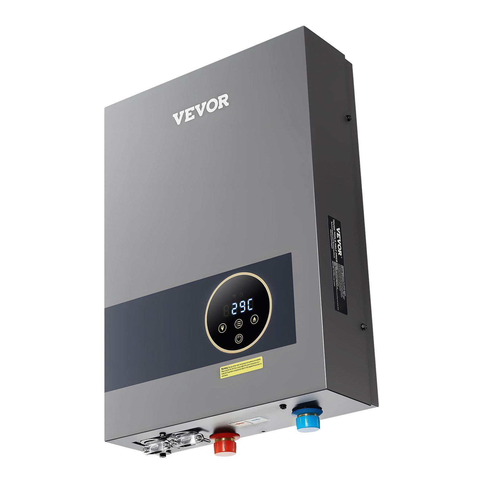 Smart 36kW Tankless Electric Water Heater for Instant Hot Water, LCD Touch Screen with Child Lock, Easy Install