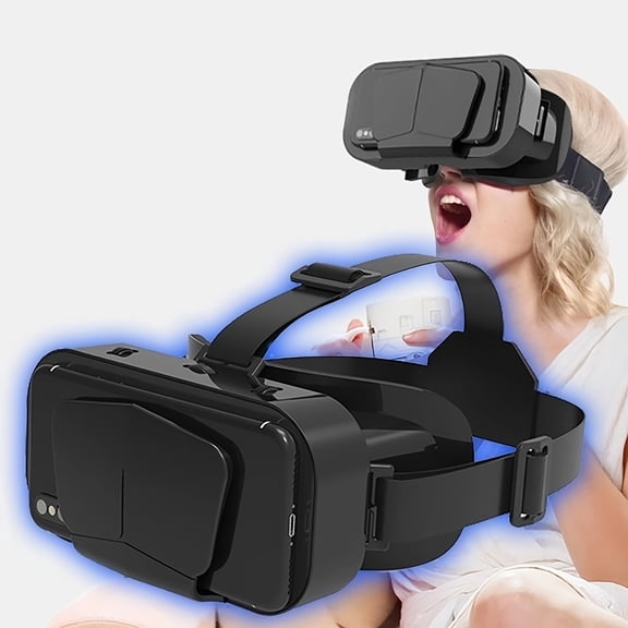 Smart 3D VR Headset, HD Large Screen Mobile VR Glasses, Adjustable Strap Uncharged Power Mode, Ideal for Valentine's Birthday Graduation Anniversary Christmas Thanksgiving Gifts, 1pc