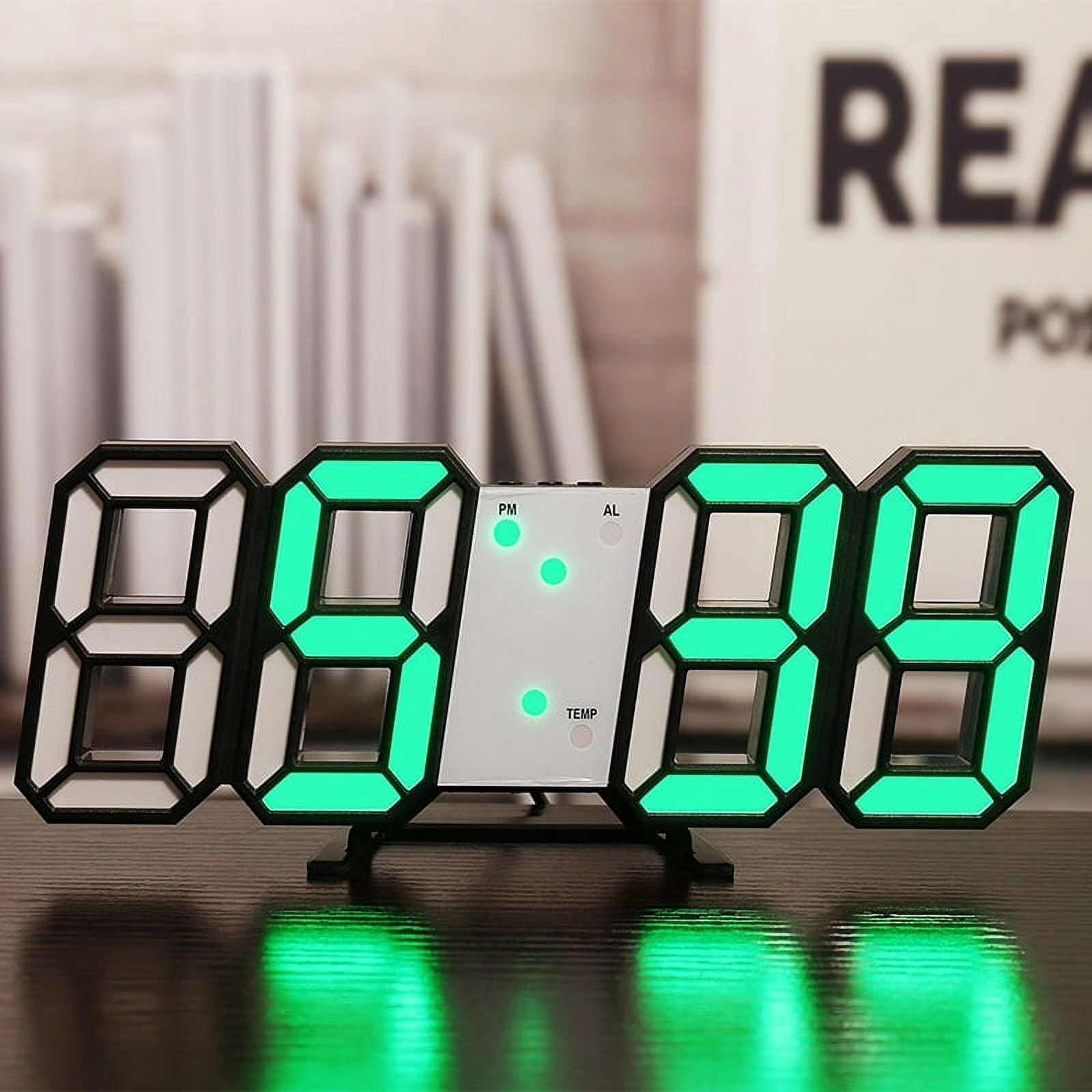 Smart 3d Digital Alarm Clock Wall Clocks Home Decor Digital Desk Clock ...