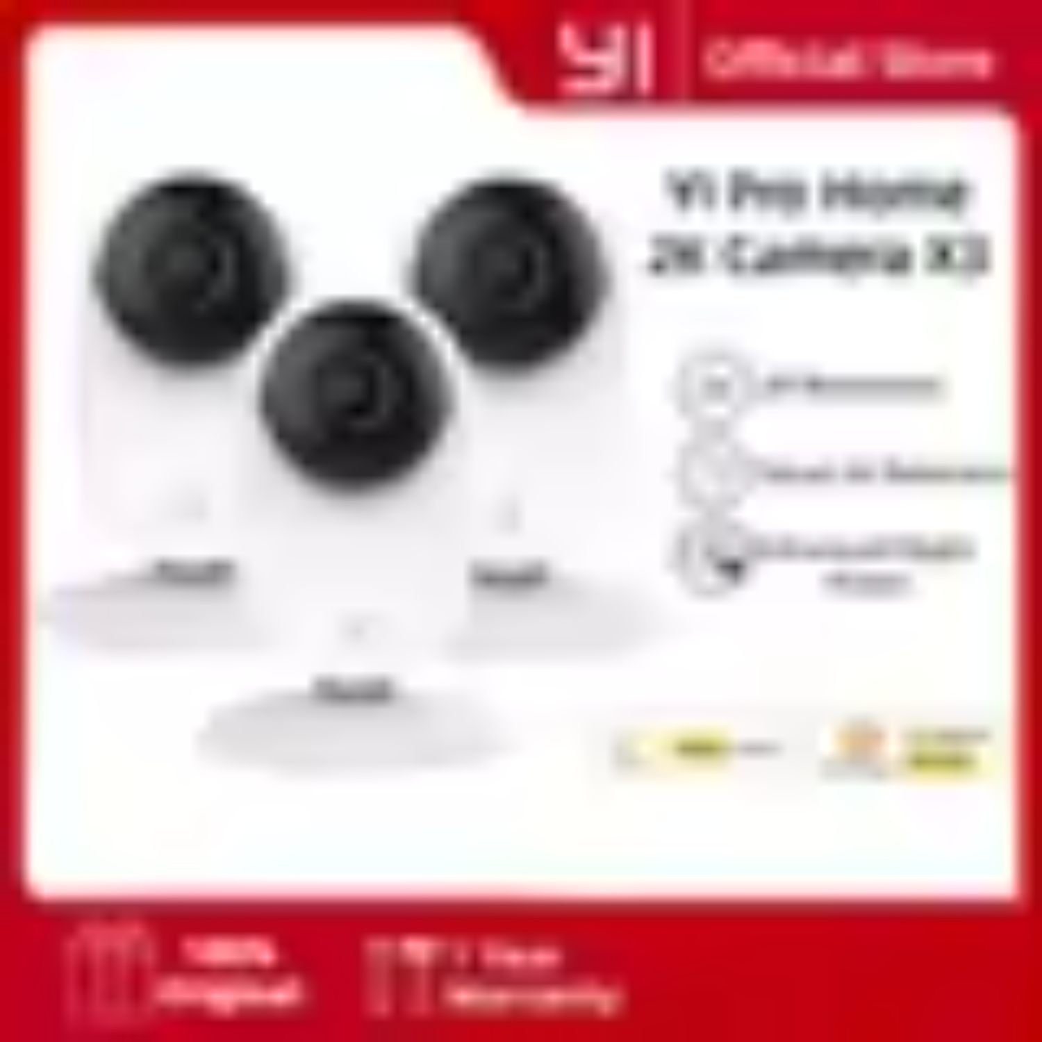 Smart 3pc Kits 2K WiFi IP Camera Security Surveillance System with