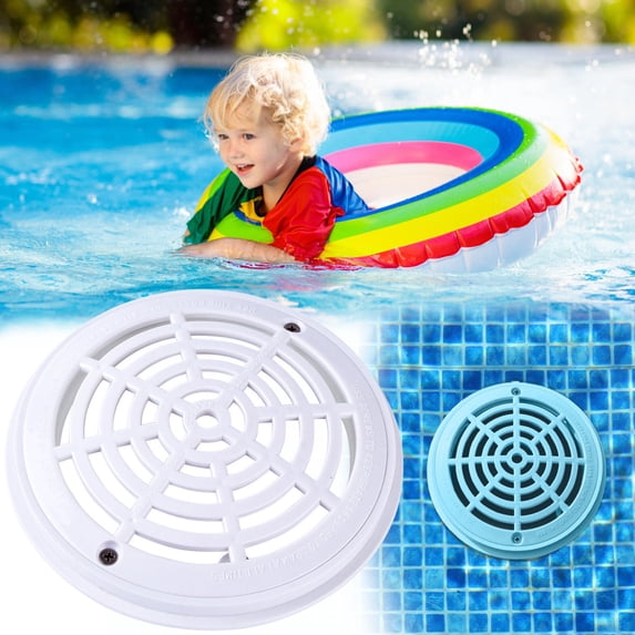 Smart 4-in-1 Pool Drainage Kit - High Flow Floor Drains with Hair Trap | Safety Grates | Adjustable Height for Concrete/Liner Pools | Easy Install Threaded Connectors