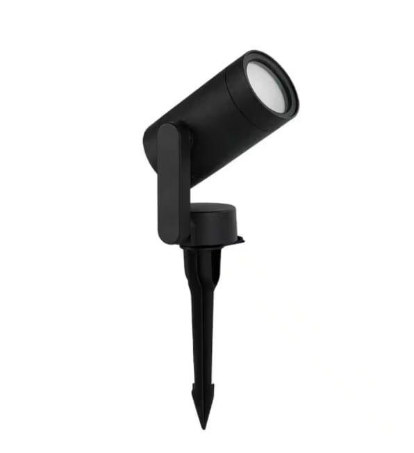 Smart 450 Lumens Low Voltage Black LED Outdoor Spotlight Powered by Hubspace (1-Pack)