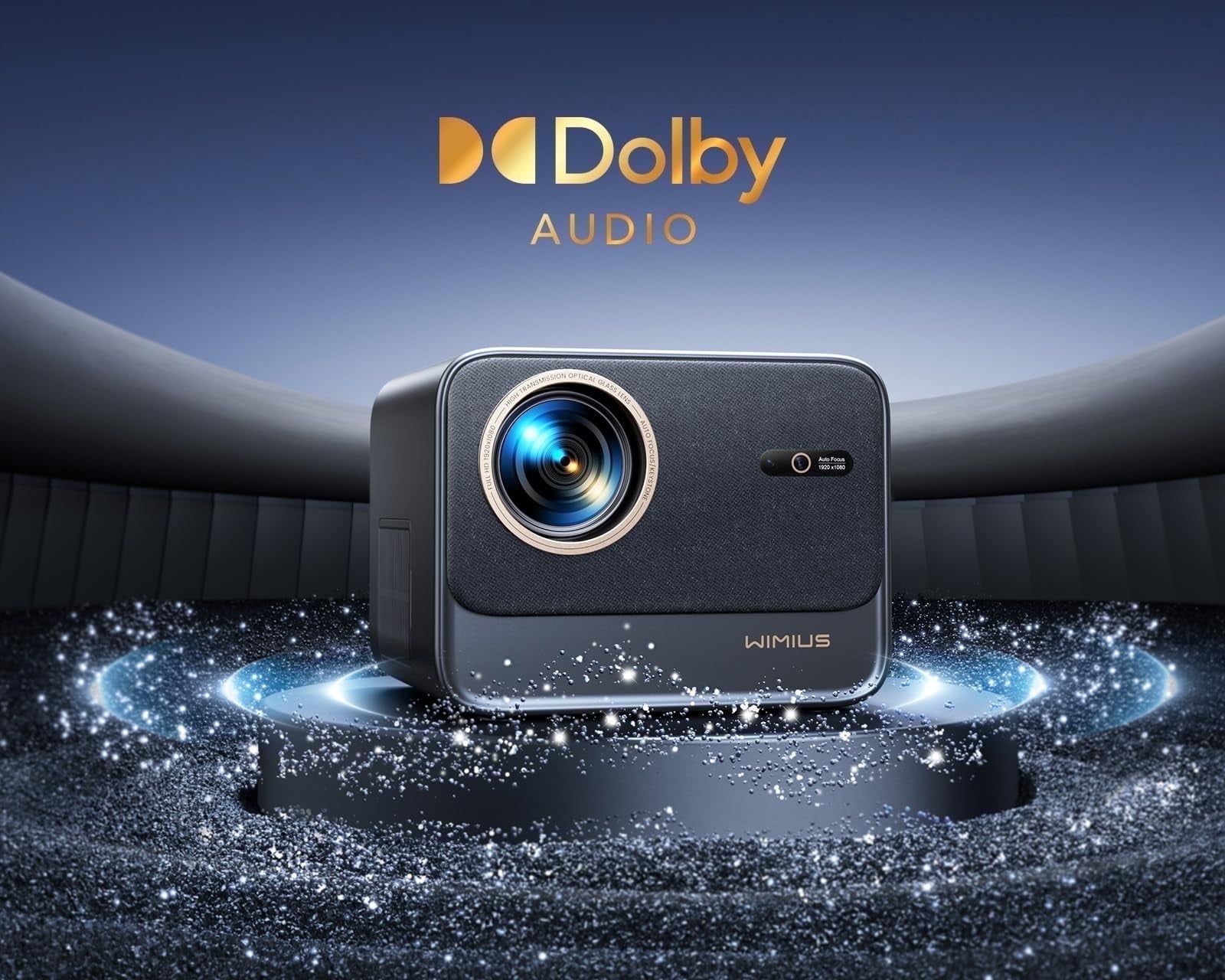[Netflix Certified & Dolby Audio] WiMiUS 4K Projector with WiFi and Bluetooth, 700ANSI Lumens, Auto Focus & 6D Keystone, Built-in Streaming Apps, Outdoor & Home Theater Movies