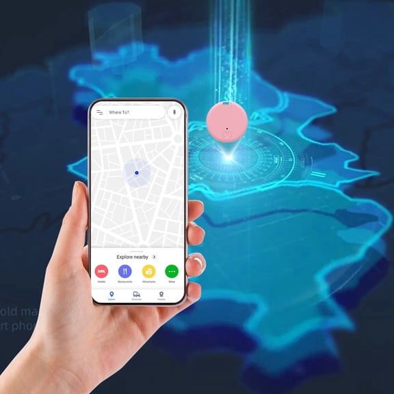Smart 5.0 Key Finder - Round App-Controlled Tracker for Keys/Bags/Pets, Two-Way Tracking & Long Battery Life
