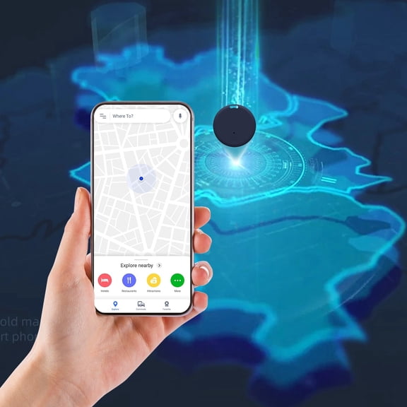 Smart 5.0 Key Finder - Round App-Controlled Tracker for Keys/Bags/Pets, Two-Way Tracking & Long Battery Life