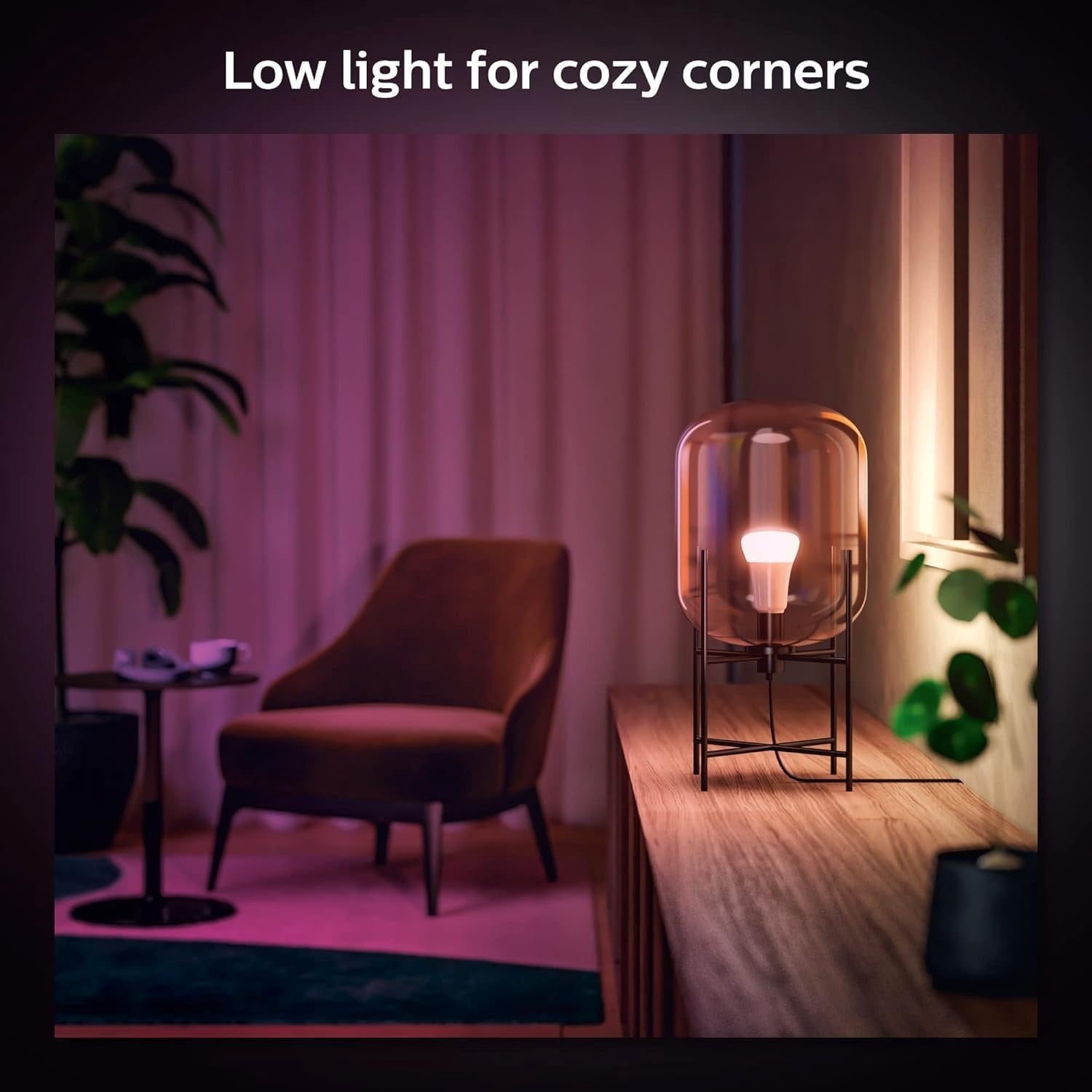 Smart 60W A19 LED Bulb - White and Color Ambiance Color-Changing Light - 1 Pack - 800LM - E26 - Indoor - Control with Hue App - Works with Alexa, Google Assistant and Apple Homekit