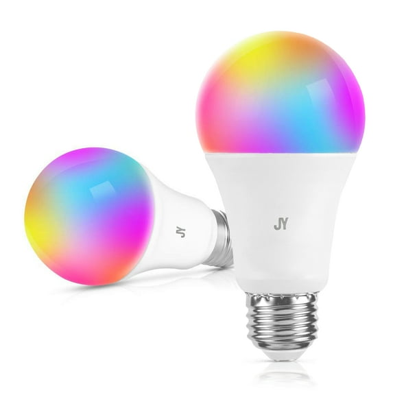 Smart A19 Dimmable Light Bulb - Dimmable Color Changing LED; Compatible with Alexa and Google Home Assistant, No Hub Required (SET of 2)
