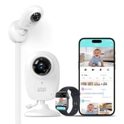 Smart AI Baby Monitor,1080P Baby Room Camera, APP,AI Detection,Cry Monitor,Lullabies,Night Vision,VOX,Two-Way Audio,Cloud & SD Card Storage,Wall Mount,Temperatu