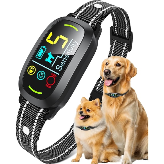ThreeTree Waterproof e-Collar with Electric Shock Mode for All Sizes Dogs, Black