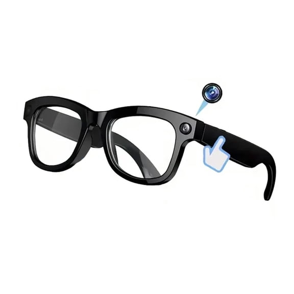 Smart AI Camera Glasses with HD Video Recording, Built-in Speakers, Voice Assistant & Blue Light Protection