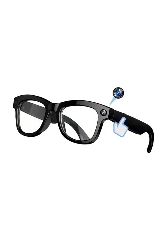 Smart AI Camera Glasses with HD Video Recording, Built-in Speakers, Voice Assistant & Blue Light Protection