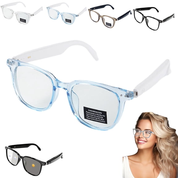 Smart AI Glasses – AI Interpretation Smart Glasses with Real-Time 33-Language Translation, Photochromic Lenses, Touch Controls, for Travel, Driving, Cycling