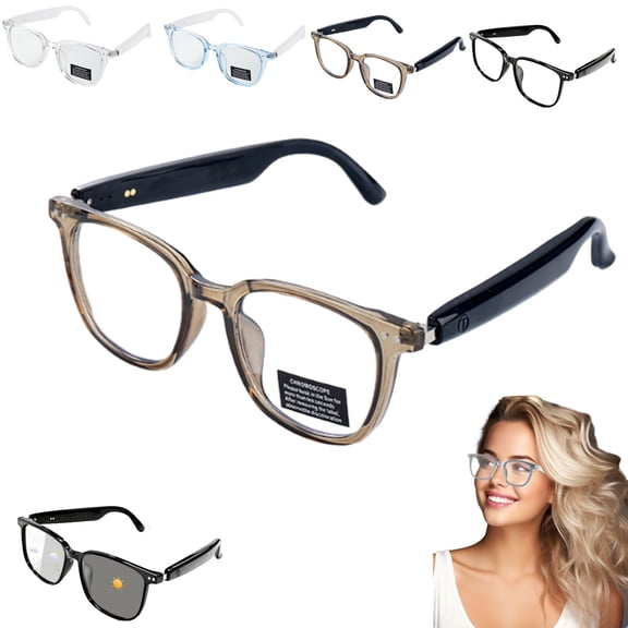 Smart AI Glasses – AI Interpretation Smart Glasses with Real-Time 33-Language Translation, Photochromic Lenses, Touch Controls, for Travel, Driving, Cycling