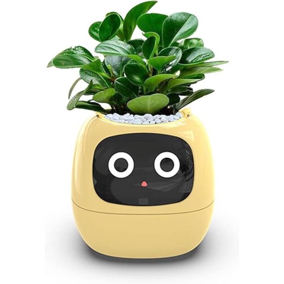 Smart AI Planter with 7 Sensors and Multiple Expressions for Easy Indoor Gardening in Home or Office