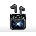 thumbnail image 1 of Smart AI Translation Headphones compatible with Samsung Galaxy S10 - Bluetooth 5.4, 144 Languages Real Time Translator Earbuds, ANC ENC, Touch Screen IPX5 Waterproof - Black, 1 of 4