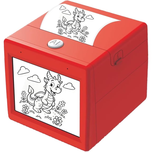 Smart AI Voice Sticker Maker Machine,Mini Sticker Printer, Inkless Portable Thermal Sticker Printer Box with Photo Printing, DIY Label Maker for Scrapbooking, Crafts, Gift Wrapping(+20PCS Paper)