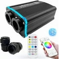 thumbnail image 1 of Smart APP LED fiber optic light engine driver dual-port RGBW, Bluetooth color-changing fiber optic star ceiling light, with RF remote control, compatible with all fiber optic cables, 1 of 6