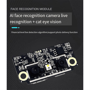 Smart Access Face Recognition Module with Binocular Camera 4 PIN Cable AI Live Body Detection Serial Communication