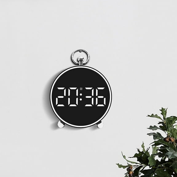 Smart Digital Alarm Clock with Time,Date & Temperature Display,Voice Control & Adjustable Brightness