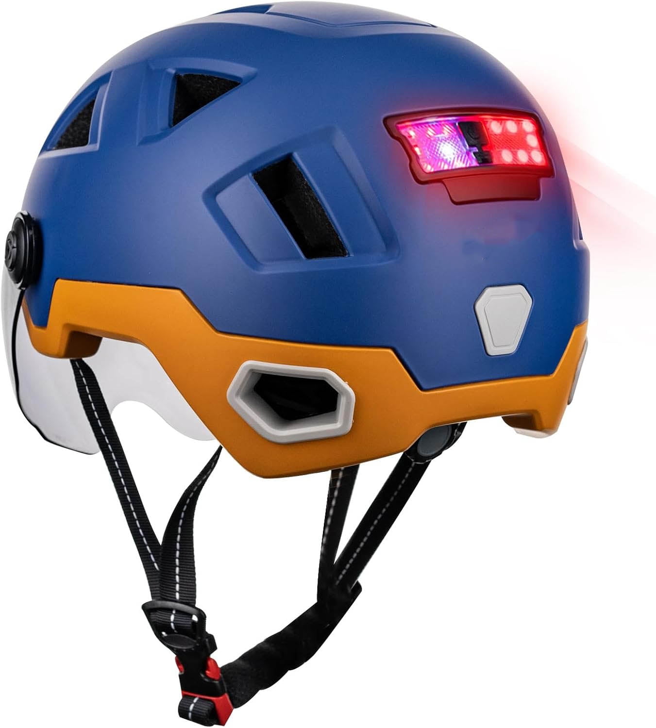 Smart Adult Bike Helmet with Automatic G-Sensor Turn Signal & Brake Warning LED Light Control