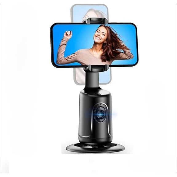 Smart Ai Facial Recognition Phone Tripod, 360° Panoramic Auto Face Tracking Tripods,2-in-1 Selfie Stick for iphone, Adjustable Height