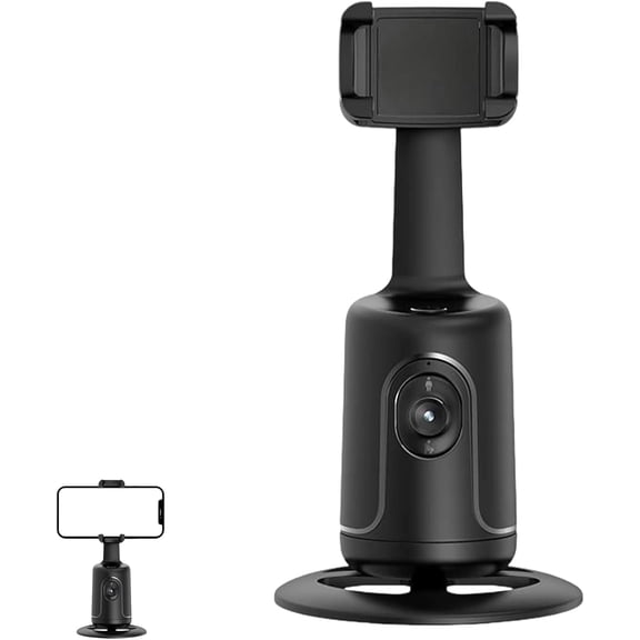 Smart Ai Facial Recognition Phone Tripod, Auto Face Tracking 360° Rotating Cell Phone Photo and Video Kits Stand with Remote and Gesture Control, for Live Vlog, Video,Content Creator