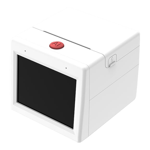 Smart Ai Sticker Printer Mini Thermal Maker Machine with Screen, Inkless Pocket-Sized Stickerbox for Labeling Organization Scrapbooking Diy Craft Projects, 1 Printer