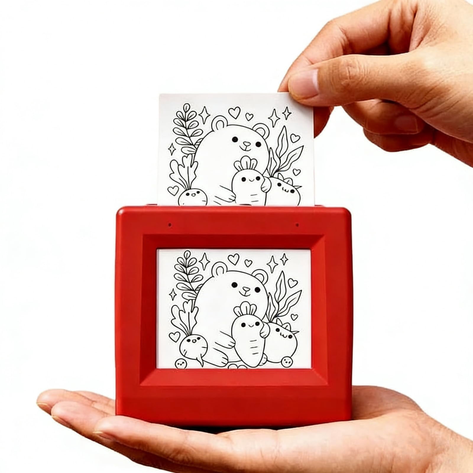 AI Sticker Box Drucker – Sprachgesteuert, WLAN, Thermo-tintenlos, Display-Vorschau, Inkl. Papier, Für Sticker & Etiketten