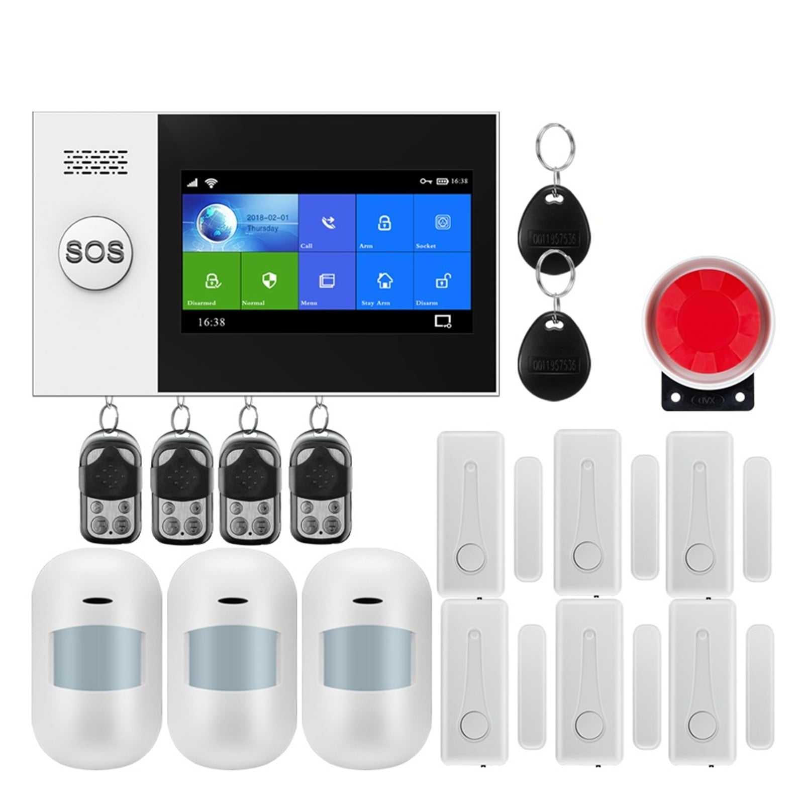 Smart Alarm GSM Home Security With Motion Detector Sensor Burglar Alarm ...
