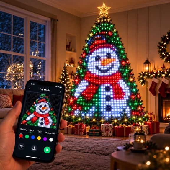Smart Animated Christmas Tree Lights, App-Controlled DIY Animations ...